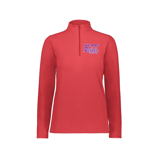 [6864.083.XS-LOGO1] Ladies MicroFleece 1/4 Zip Pullover (Female Adult XS, Red, Logo 1)