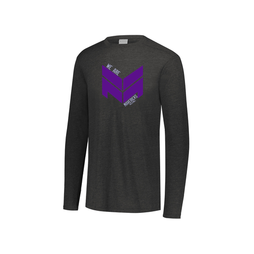 [FTLCUBBK-YS-LOGO2] Decker Youth Tri-Blend T-Shirt - Long Sleeve (Youth S, Black, Logo 2)