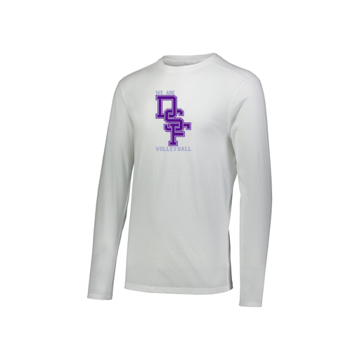 [FTLCUBWH-YS-LOGO3] Decker Youth Tri-Blend T-Shirt - Long Sleeve (Youth S, White, Logo 3)