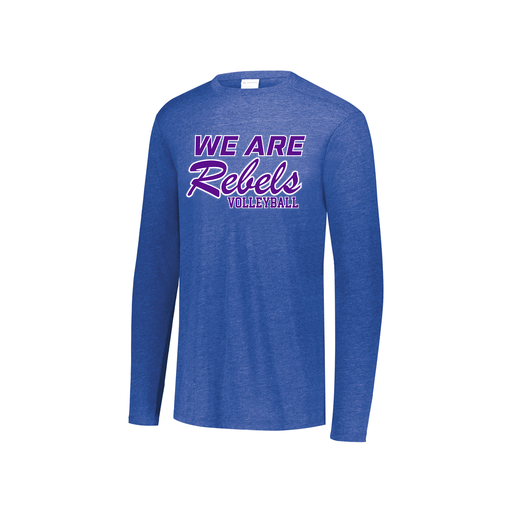 [FTLCUBRY-YS-LOGO1] Decker Youth Tri-Blend T-Shirt - Long Sleeve (Youth S, Royal, Logo 1)