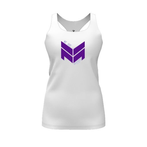 [CUS-DFW-RCBK-PER-WHT-FYS-LOGO2] Racerback Tank Top (Female Youth S, White, Logo 2)