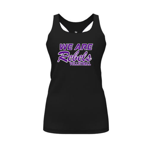 [CUS-DFW-RCBK-PER-BLK-FYS-LOGO1] Racerback Tank Top (Female Youth S, Black, Logo 1)