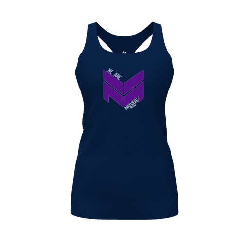 [CUS-DFW-RCBK-PER-NVY-FYS-LOGO2] Racerback Tank Top (Female Youth S, Navy, Logo 2)
