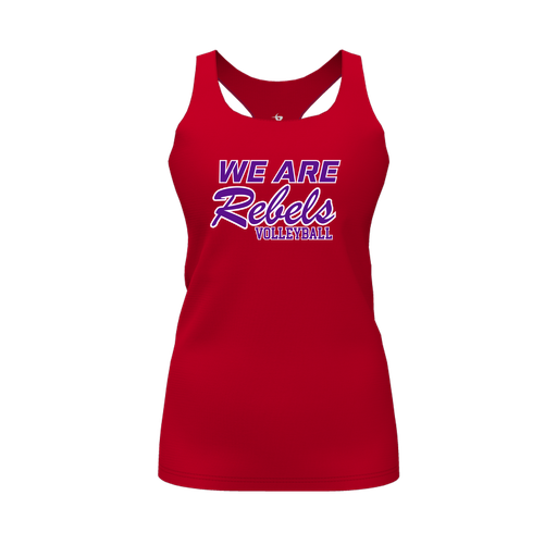 [CUS-DFW-RCBK-PER-RED-FYS-LOGO1] Racerback Tank Top (Female Youth S, Red, Logo 1)