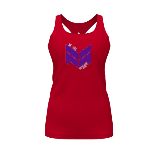 [CUS-DFW-RCBK-PER-RED-FYS-LOGO2] Racerback Tank Top (Female Youth S, Red, Logo 2)