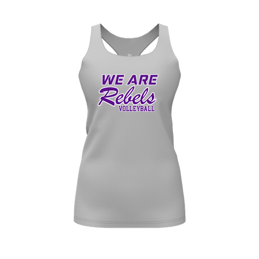 [CUS-DFW-RCBK-PER-GRY-FYS-LOGO1] Racerback Tank Top (Female Youth S, Gray, Logo 1)