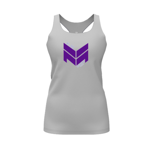 [CUS-DFW-RCBK-PER-GRY-FYS-LOGO2] Racerback Tank Top (Female Youth S, Gray, Logo 2)