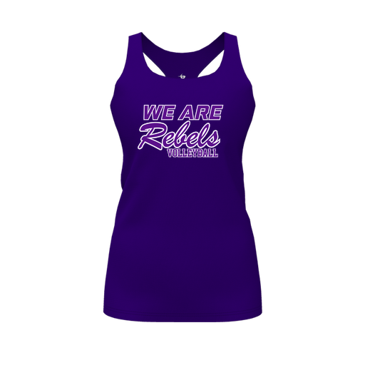 [CUS-DFW-RCBK-PER-PUR-FYS-LOGO1] Racerback Tank Top (Female Youth S, Purple, Logo 1)