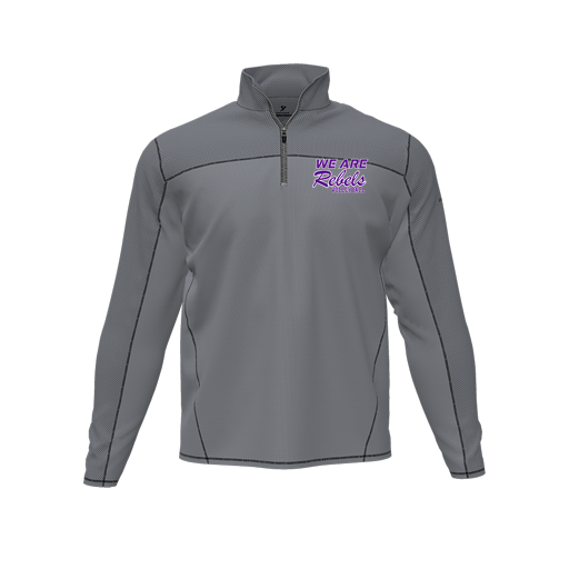 [CUS-DFW-QTRZ-PER-LSL-GRY-AS-LOGO1] Quarter Zip Pullover (Adult S, Gray, Logo 1)