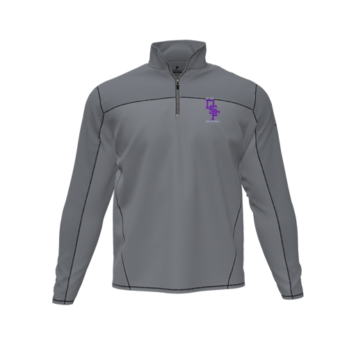 [CUS-DFW-QTRZ-PER-LSL-GRY-AS-LOGO3] Quarter Zip Pullover (Adult S, Gray, Logo 3)