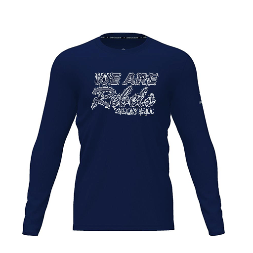 [FTLCDFNV-YXS-LOGO1] Dri Fit Performance T-Shirt (Youth XS, Navy, Logo 1, Long Sleeve)