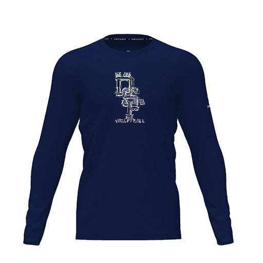 [FTLCDFNV-YXS-LOGO3] Dri Fit Performance T-Shirt (Youth XS, Navy, Logo 3, Long Sleeve)