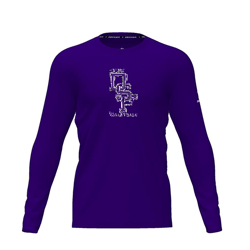 [CUS-DRIF-TEES-PER-CNK-LSL-PUR-YXS-LOGO3] Dri Fit Performance T-Shirt (Youth XS, Purple, Logo 3, Long Sleeve)