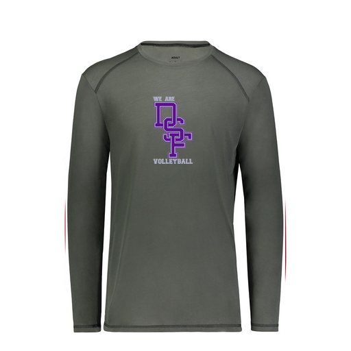 [6845.98D.S-LOGO3] Men's SoftTouch Long Sleeve (Adult S, Gray, Logo 3)