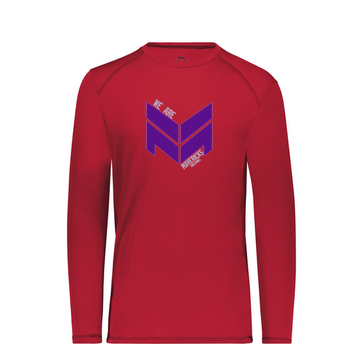 [6845.083.S-LOGO2] Men's SoftTouch Long Sleeve (Adult S, Red, Logo 2)