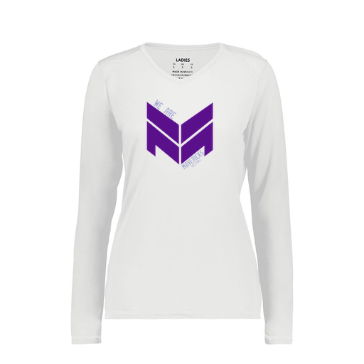 [6847.005.XS-LOGO2] Women's SoftTouch Long Sleeve (Female Adult XS, White, Logo 2)