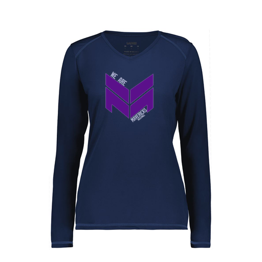 [6847.065.XS-LOGO2] Women's SoftTouch Long Sleeve (Female Adult XS, Navy, Logo 2)