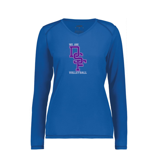 [6847.060.XS-LOGO3] Women's SoftTouch Long Sleeve (Female Adult XS, Royal, Logo 3)