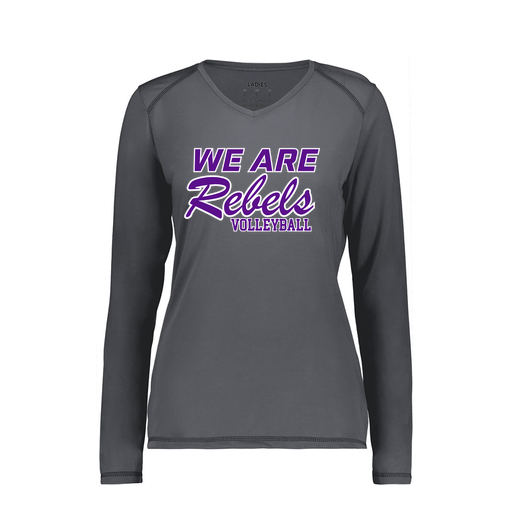 [6847.98D.XS-LOGO1] Women's SoftTouch Long Sleeve (Female Adult XS, Gray, Logo 1)