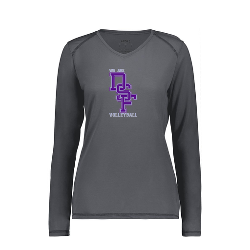 [6847.98D.XS-LOGO3] Women's SoftTouch Long Sleeve (Female Adult XS, Gray, Logo 3)