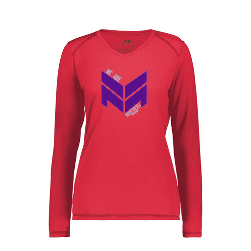 [6847.083.XS-LOGO2] Women's SoftTouch Long Sleeve (Female Adult XS, Red, Logo 2)