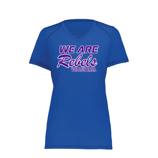 [6844.060.XS-LOGO1] Women's SoftTouch Short Sleeve (Female Adult XS, Royal, Logo 1)