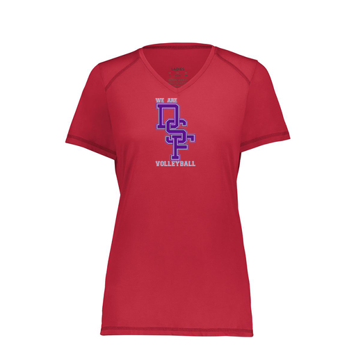 [6844.083.XS-LOGO3] Women's SoftTouch Short Sleeve (Female Adult XS, Red, Logo 3)