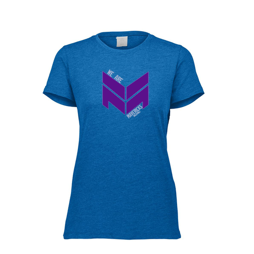[FTSCUBRY-FAXS-LOGO2] Decker Women's Tri-Blend T-Shirt - Short Sleeve (Female Adult XS, Royal, Logo 2)