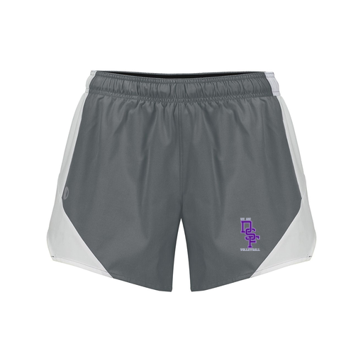 [229489.R04.S-LOGO3] Girls Olympus Shorts (Female Youth S, Gray, Logo 3)