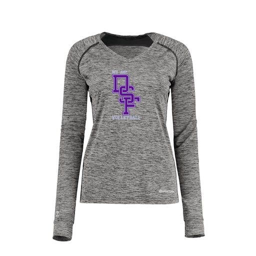 [222770.K94.XS-LOGO3] Ladies Electric Long Sleeve Shirt (Female Adult XS, Black, Logo 3)