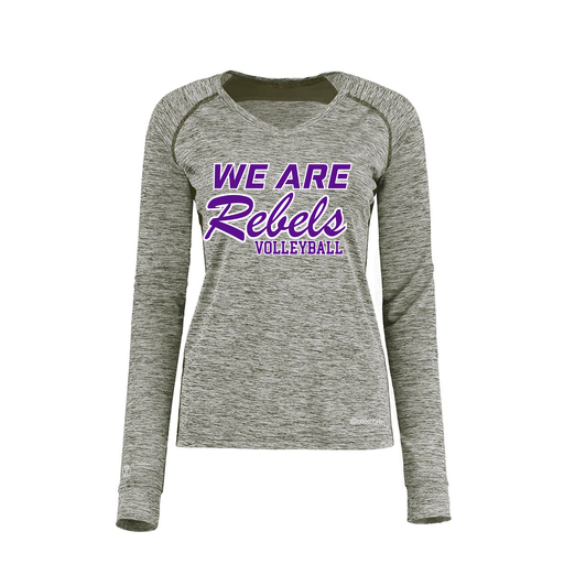 [222770.K94.XS-LOGO1] Ladies Electric Long Sleeve Shirt (Female Adult XS, Gray, Logo 1)