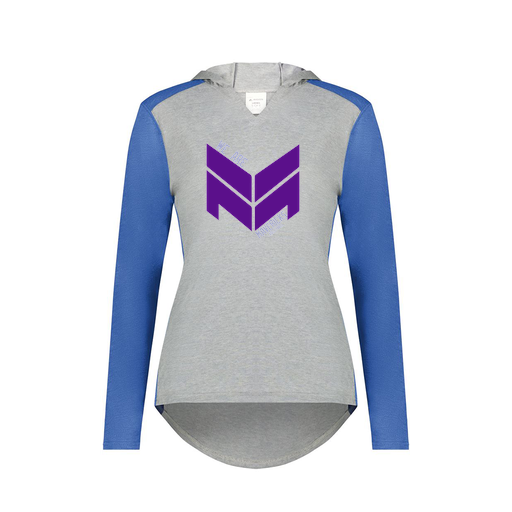 [6902.28V.XS-LOGO2] Ladies Vintage Hoodie (Female Adult XS, Royal, Logo 2)