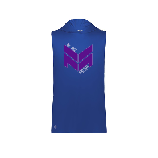 [222590.060.XS-LOGO2] Men's CoolDry Sleeveless Hoodie (Adult XS, Royal, Logo 2)