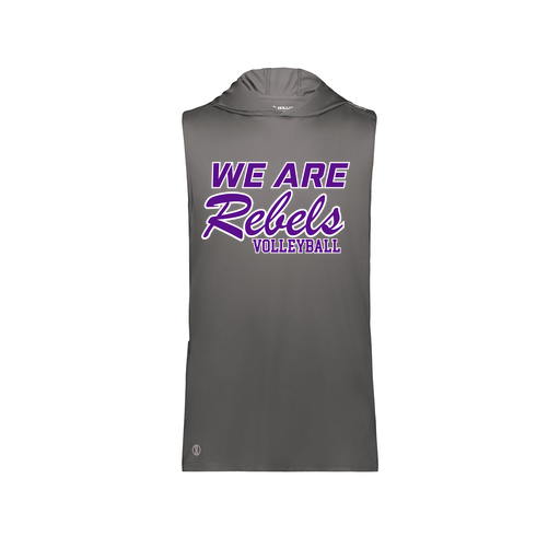 [222590.98D.XS-LOGO1] Men's CoolDry Sleeveless Hoodie (Adult XS, Gray, Logo 1)