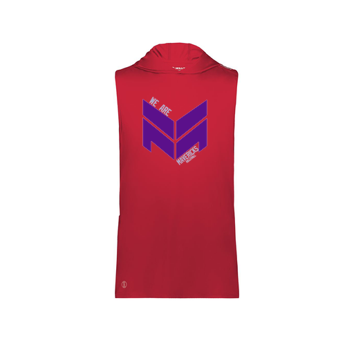 [222590.083.XS-LOGO2] Men's CoolDry Sleeveless Hoodie (Adult XS, Red, Logo 2)