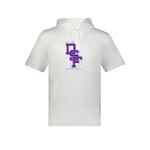 [6871.005.S-LOGO3] Men's Dri Fit Short Sleeve Hoodie (Adult S, White, Logo 3)