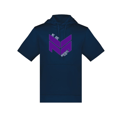 [6871.065.S-LOGO2] Men's Dri Fit Short Sleeve Hoodie (Adult S, Navy, Logo 2)