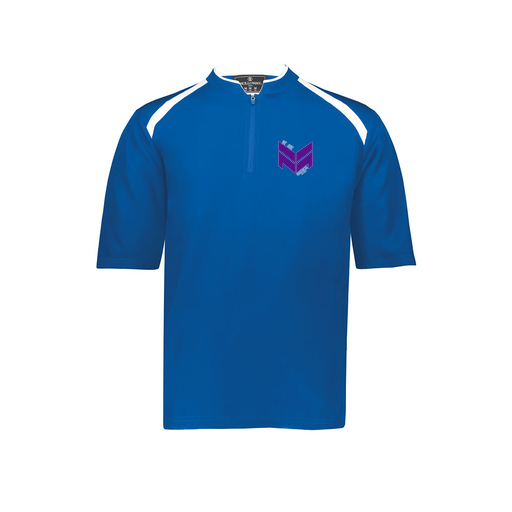 [229581-AS-RYL-LOGO2] Men's Dugout Short Sleeve Pullover (Adult S, Royal, Logo 2)