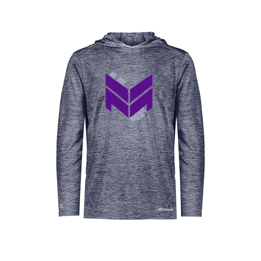 [FOLHCGNV-AS-LOGO2] Decker Men's Charge Hoodie (Adult S, Navy, Logo 2)