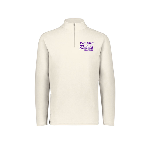 [6863.53T.XS-LOGO1] Men's MicroFleece 1/4 Zip Pullover (Adult XS, White, Logo 1)