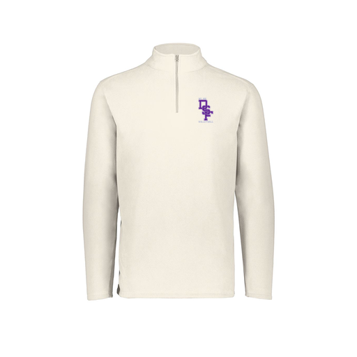 [6863.53T.XS-LOGO3] Men's MicroFleece 1/4 Zip Pullover (Adult XS, White, Logo 3)