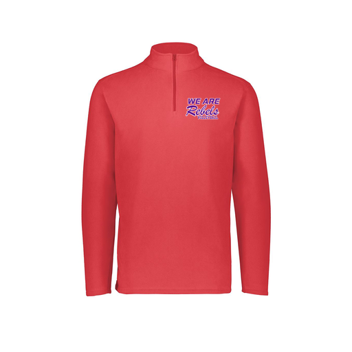 [6863.083.XS-LOGO1] Men's MicroFleece 1/4 Zip Pullover (Adult XS, Red, Logo 1)