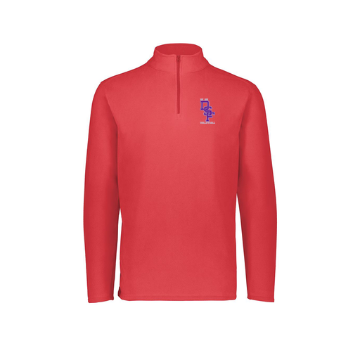 [6863.083.XS-LOGO3] Men's MicroFleece 1/4 Zip Pullover (Adult XS, Red, Logo 3)