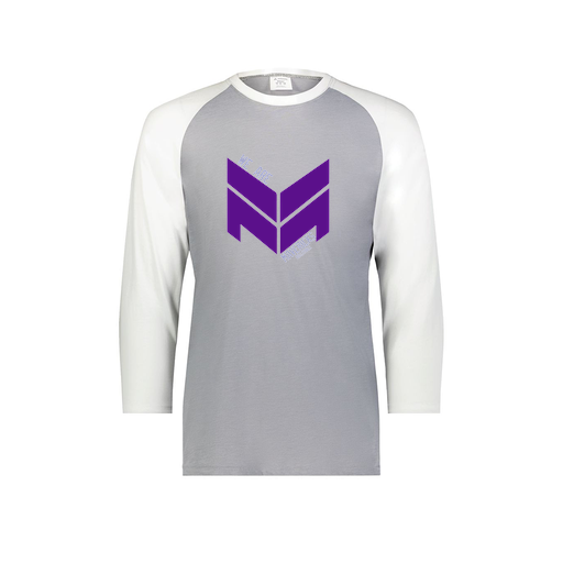 [6879.74S.S-LOGO2] Men's Vintage 3/4 Sleeve T-Shirt (Adult S, White, Logo 2)