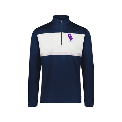 [222691.301.S-LOGO3] Youth Bold 1/4 Zip Pullover (Youth S, Navy, Logo 3)