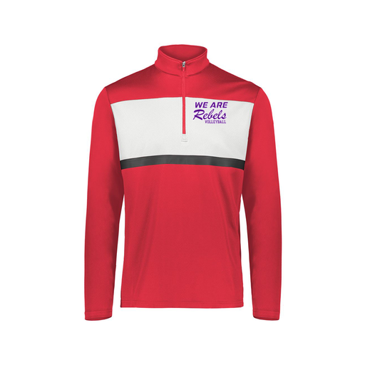 [222691.T20.S-LOGO1] Youth Bold 1/4 Zip Pullover (Youth S, Red, Logo 1)