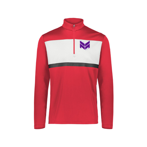 [222691.T20.S-LOGO2] Youth Bold 1/4 Zip Pullover (Youth S, Red, Logo 2)