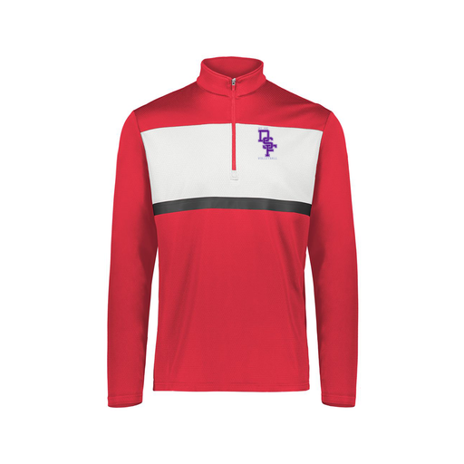 [222691.T20.S-LOGO3] Youth Bold 1/4 Zip Pullover (Youth S, Red, Logo 3)