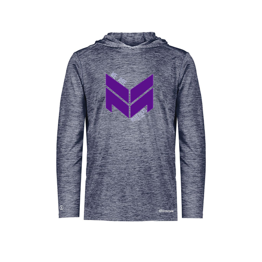 [FOLHCGNV-YS-LOGO2] Decker Youth Charge Hoodie (Youth S, Navy, Logo 2)