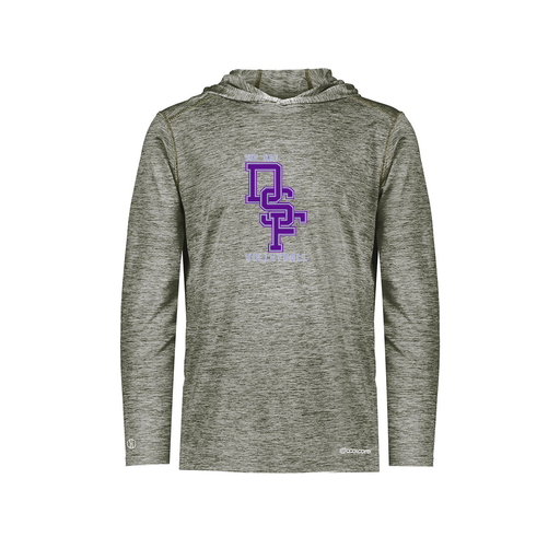 [FOLHCGGY-YS-LOGO3] Decker Youth Charge Hoodie (Youth S, Gray, Logo 3)